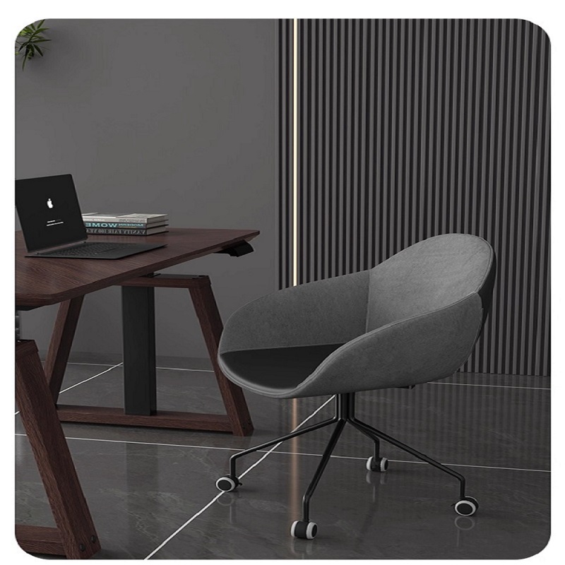 black mixed with dark gray minimalist rotating chair side view