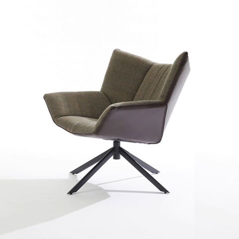 grey light luxury cloud seat rotating leisure chair