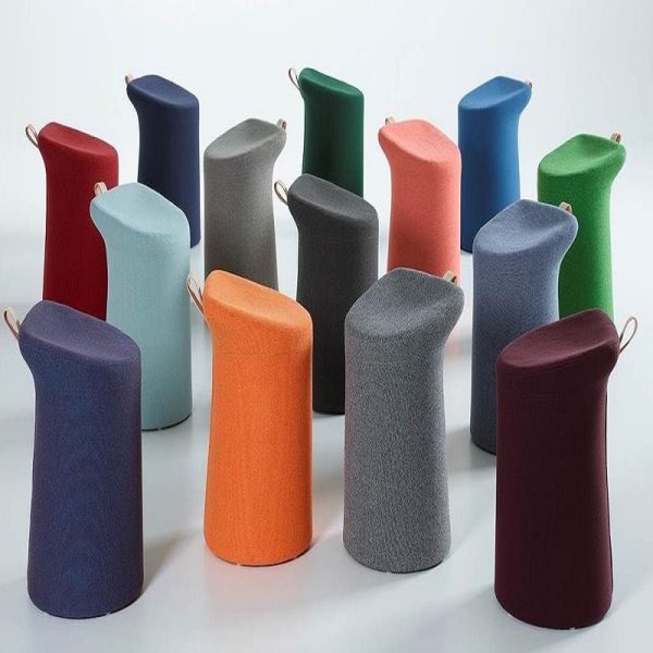 lila fabric  leisure stool