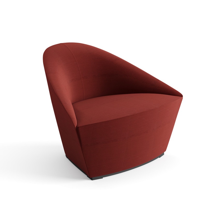 modern curved accent chair