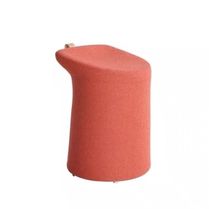 pink lila fabric leisure stool side view