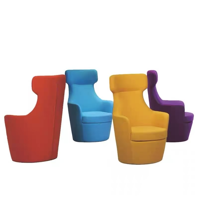 yellow light luxury cloud wing leisure chair