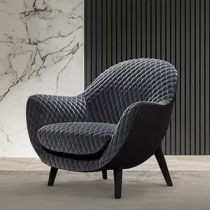 black Nordic fabric negotiation chair