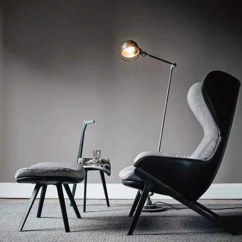 black minimalist italian style sofa chair