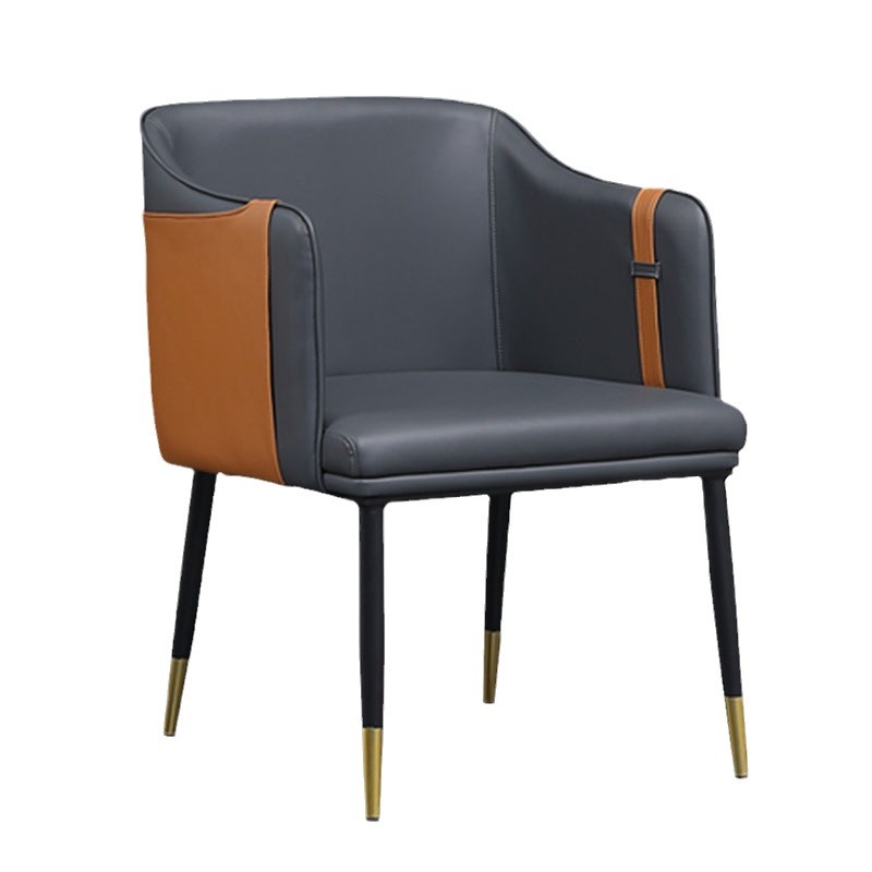 black nordic modern armchair dining chair