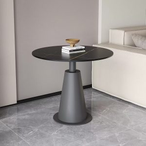 black small round table for light luxury negotiation