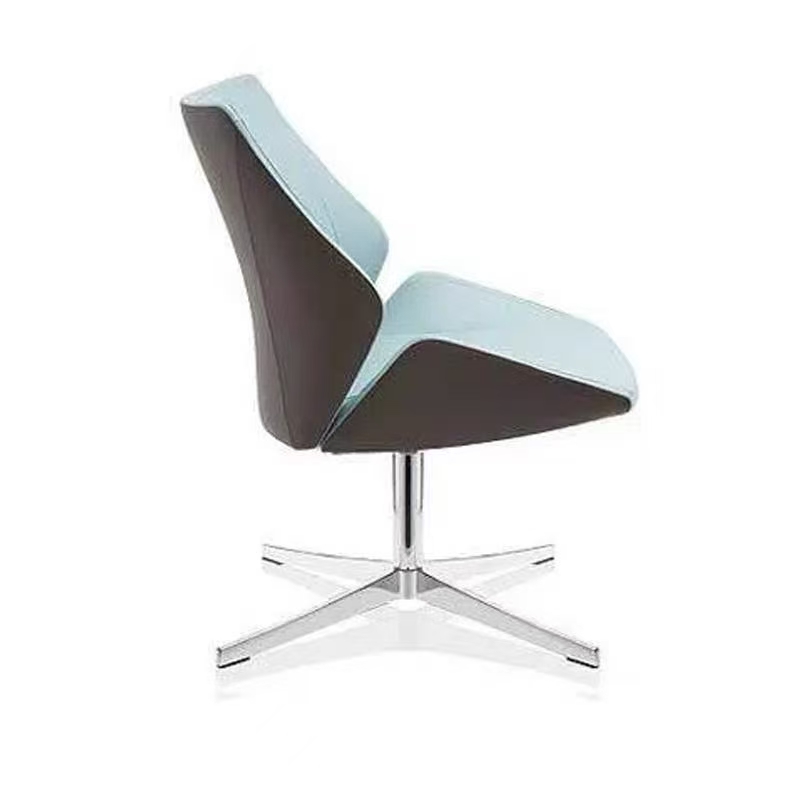 blue Minimalist fabric swivel chair