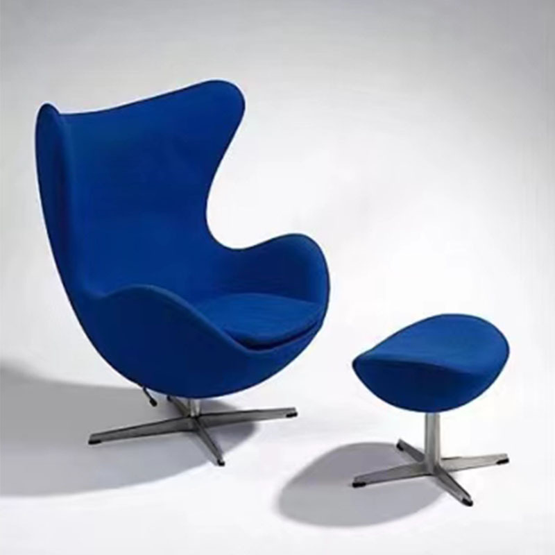 blue simple reception rotating leisure chair