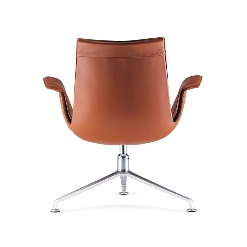 brown modern minimalist master rubber chair rear view