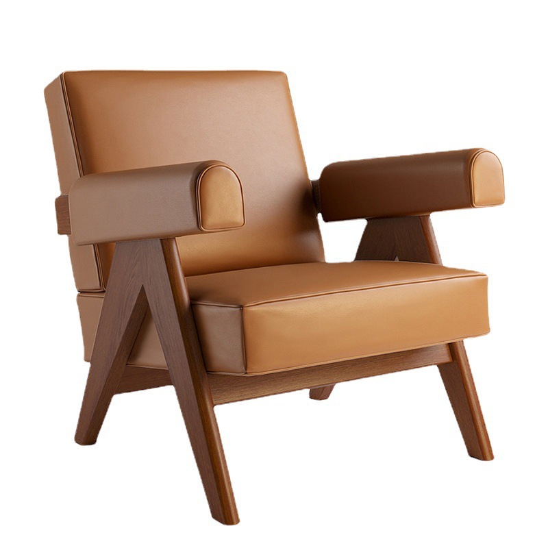 brown retro italian style leisure chair