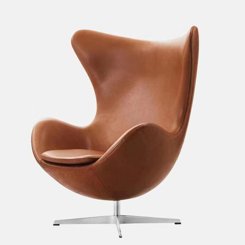 brown simple reception rotating leisure chair
