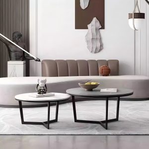front view modern minimalist combination marble tea table