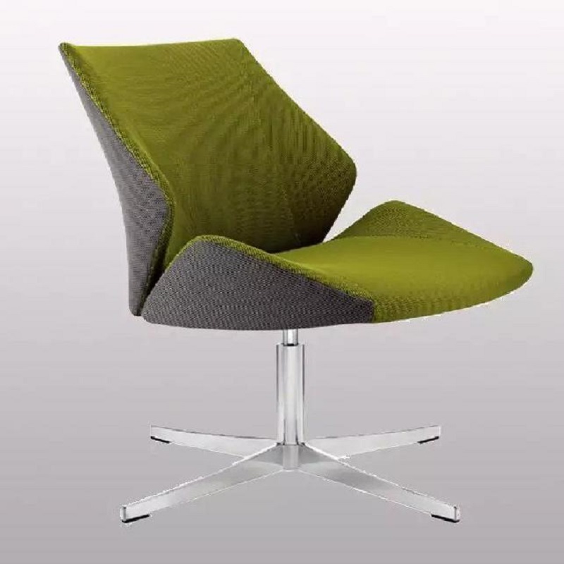 green Minimalist fabric swivel chair