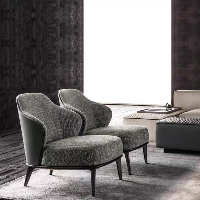 grey business and leisure velvet sofa chair