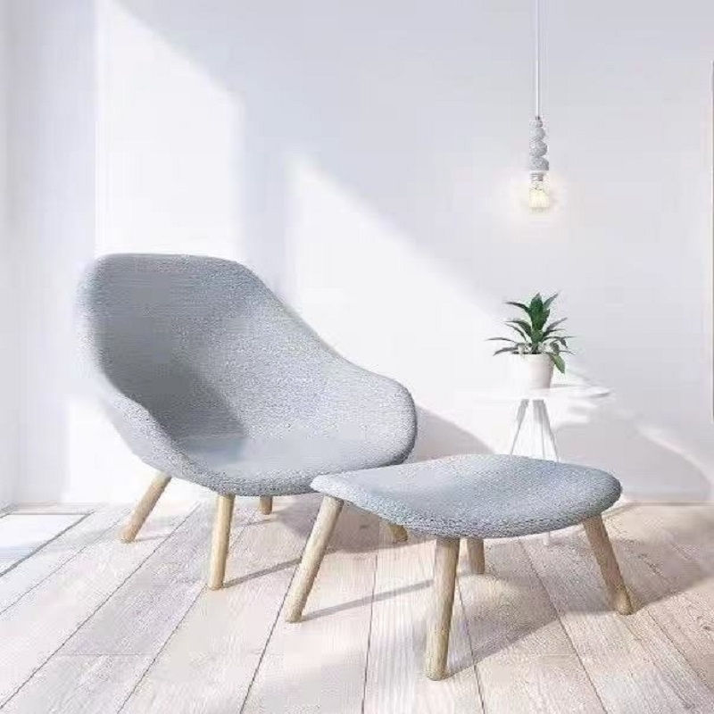 grey cloud based fiberglass leisure chair right view