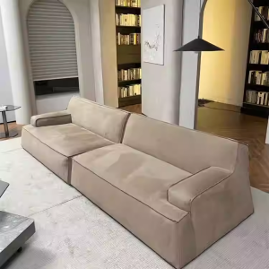 grey italian minimalist shaped sofa