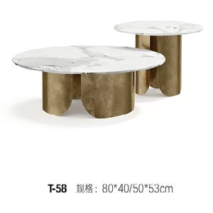 light luxury rock slab living room coffee table