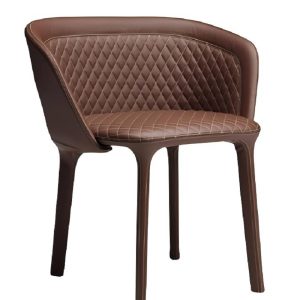 minimalist luxury backrest dining chair right view