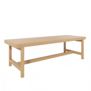 modern solid wood desk left view
