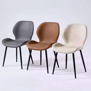 nordic leather retro leisure chair