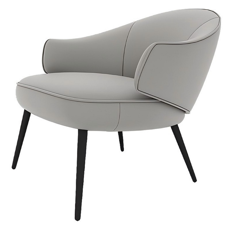 nordic luxury velvet leisure chai left view