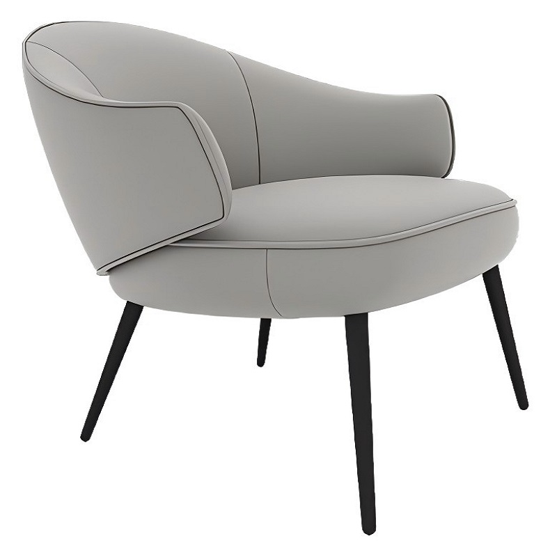 nordic luxury velvet leisure chai right view
