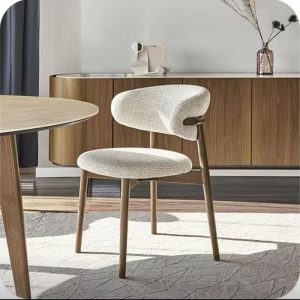 nordic modern minimalist dining chair front  view
