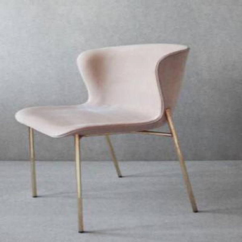 off white nordic metal fabric leisure chair