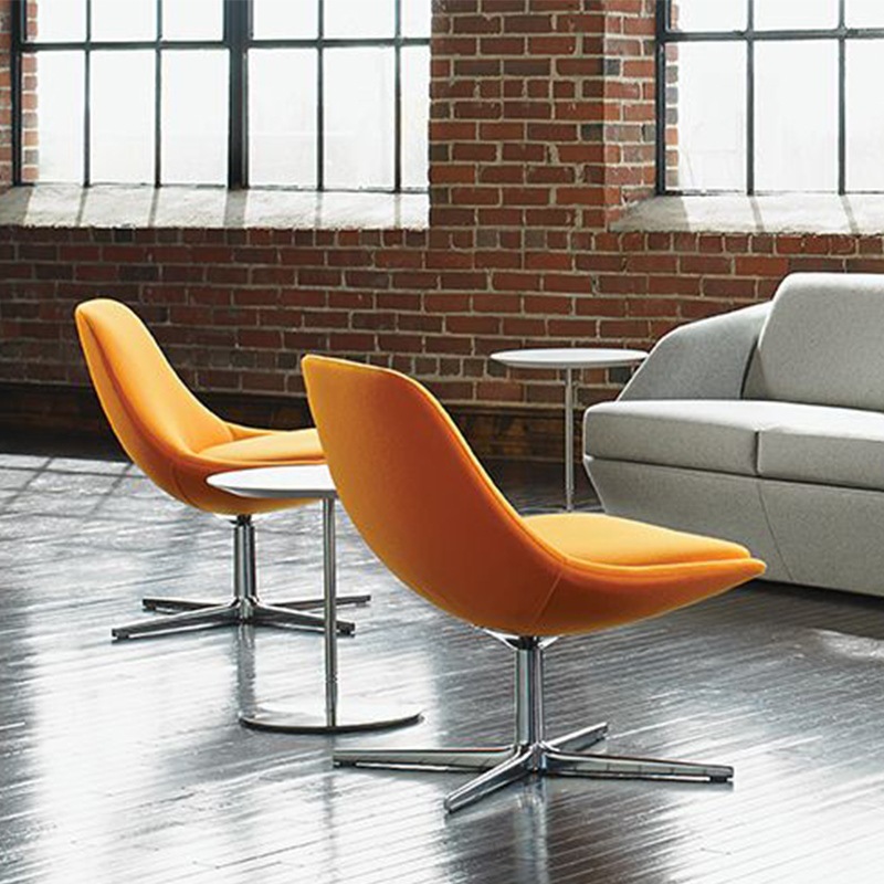 orange Italian style light luxury leisure chair