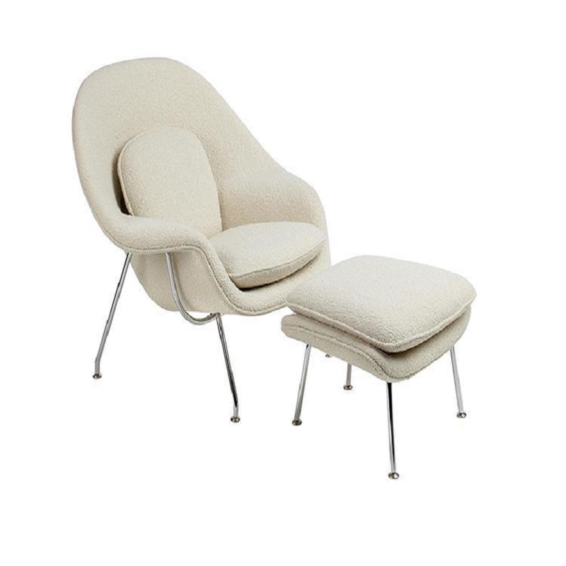 white business and leisure velvet sofa chair