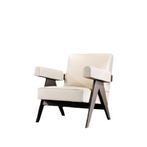 white retro italian style leisure chair