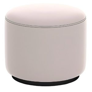 white simple cat scratch leather round stool