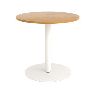 wood color simple wrought iron edge table