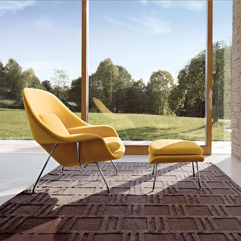 yellow business and leisure velvet sofa chair
