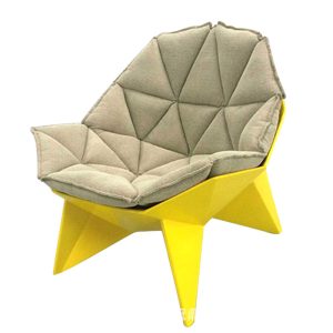yellow minimalist fiberglass sofa chair