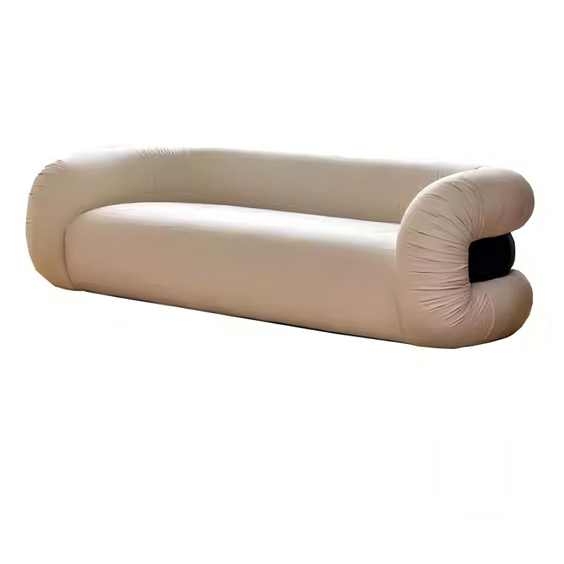 beige italian minimalist cat claw leather sofa