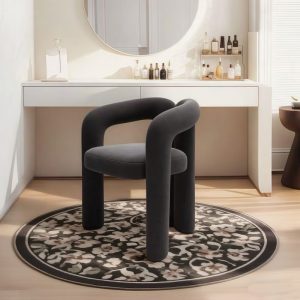 black internet celebrity cream style makeup stool