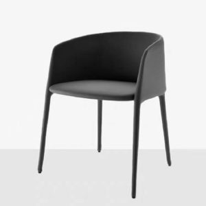 black italian minimalist armchair
