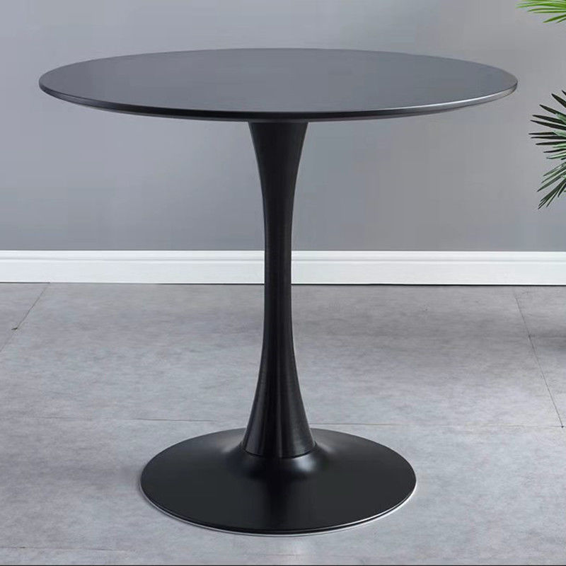 black nordic minimalist small round table
