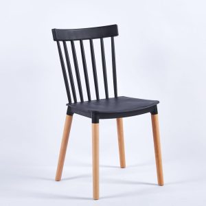 black simple style high end outdoor dining chair
