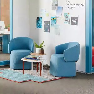 blue flip foot leisure chair