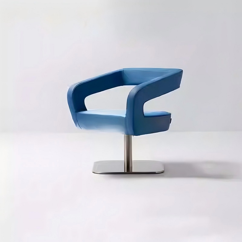 blue flowing charm designer fabric soft bag chair