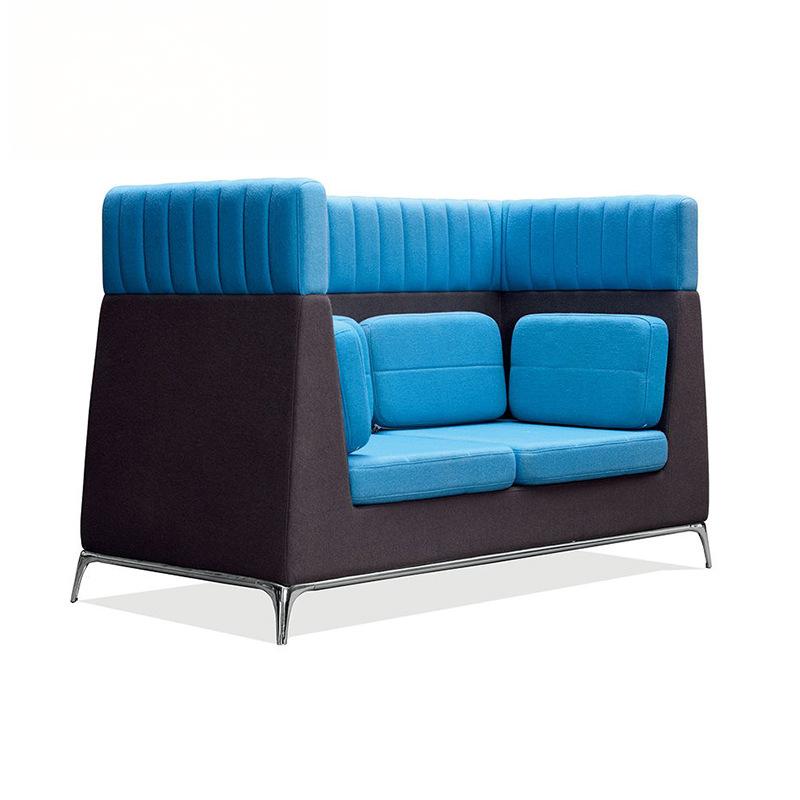 blue modern minimalist fabric work area sofa