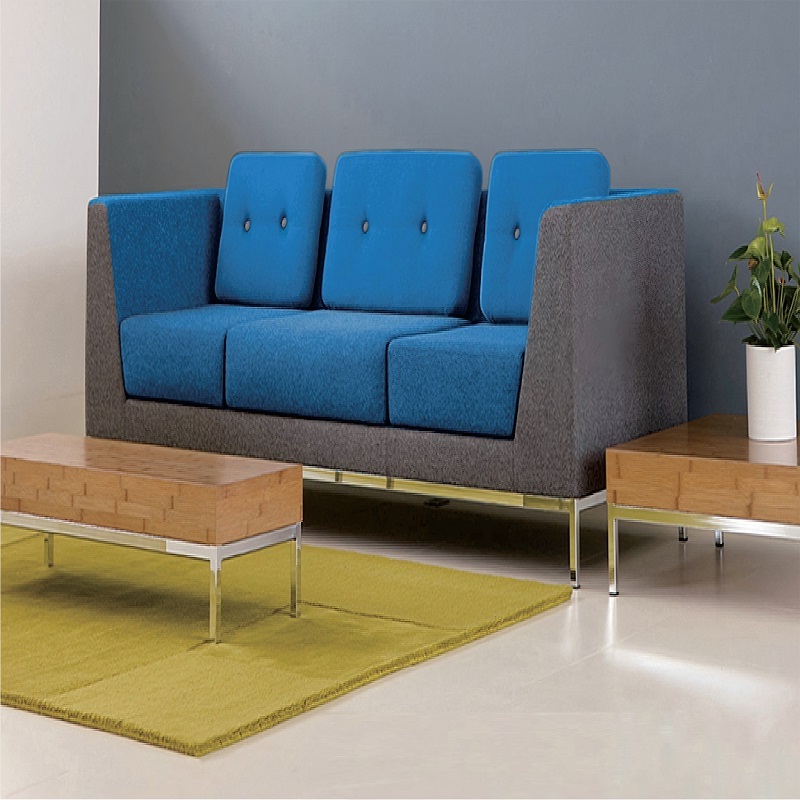 blue modern minimalist office sofa