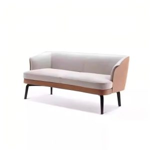 brown modern minimalist fabric reception sofa