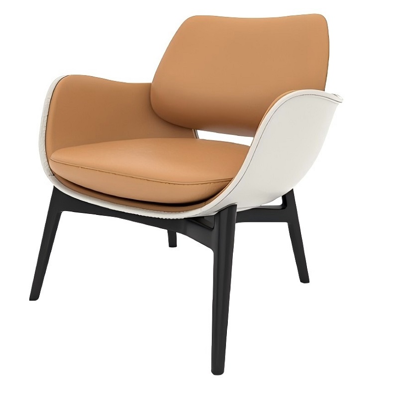 brown product name nordic solid wood foot leisure chair