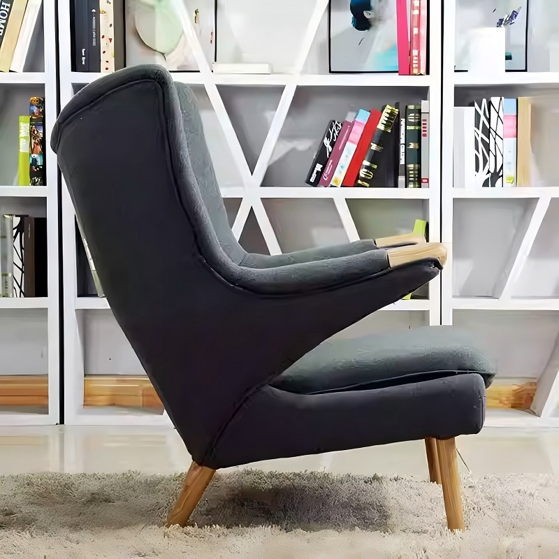 european style single sofa chair side view