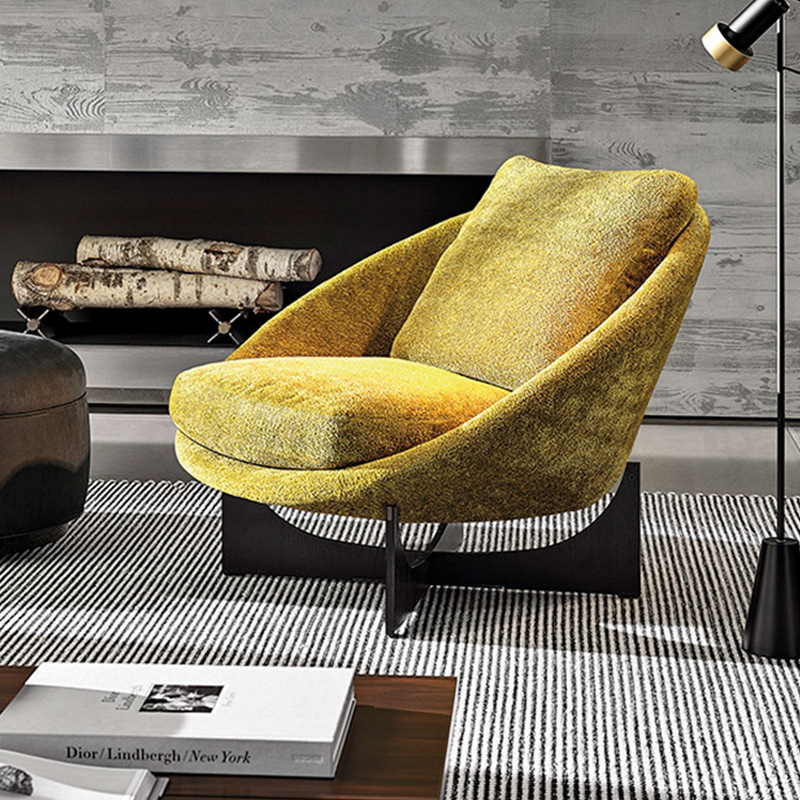 golden italian light luxury single leisure chair