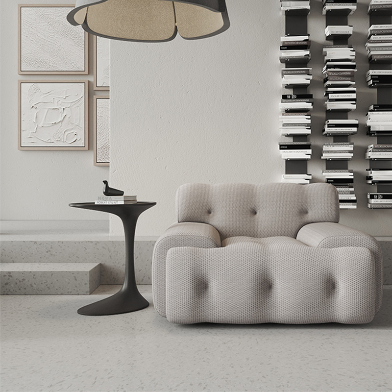 gray italian minimalist fabric sofa