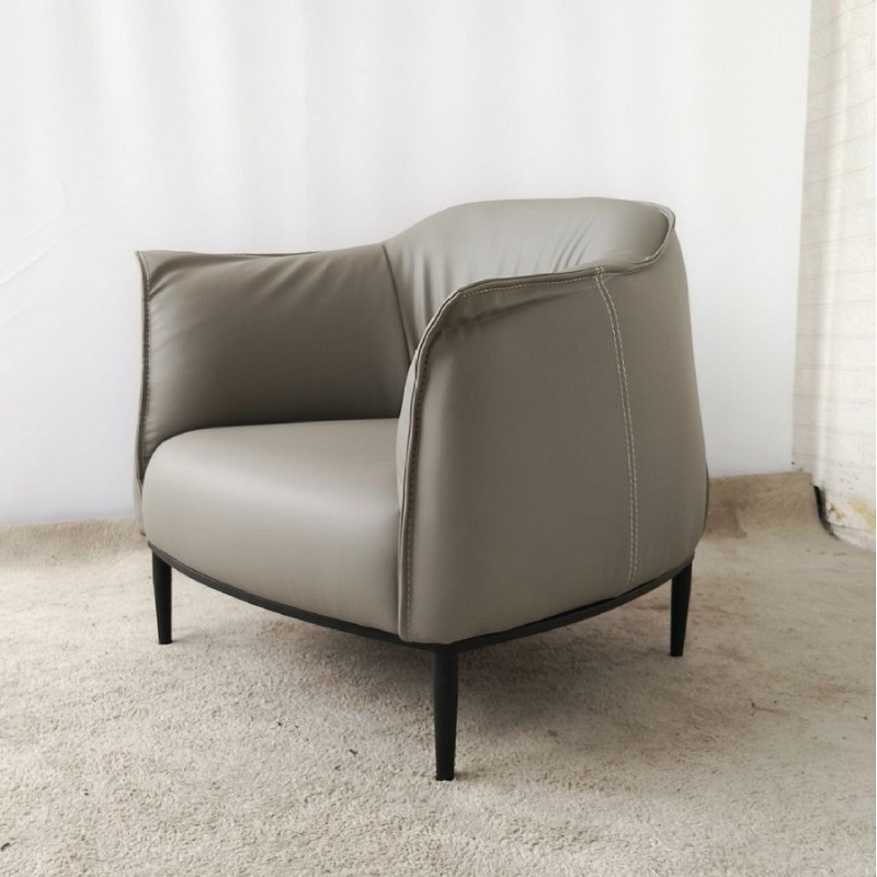 gray italian style light luxury single sofa